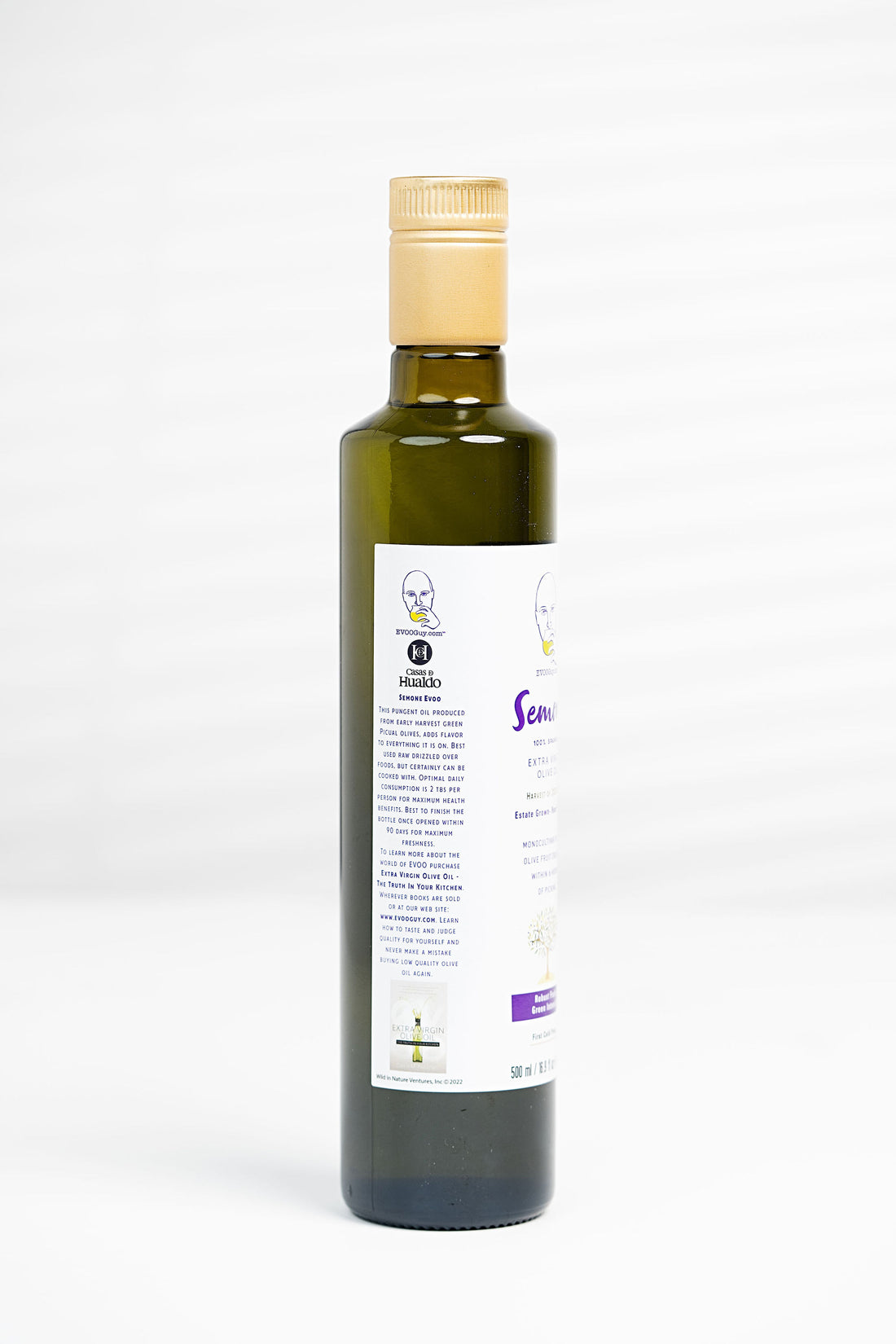 A EVOOGuy.com(R) 2023/2024 New Harvest Semone Extra Virgin Olive Oil- Premium- JUST ARRIVED- 100% Spanish Picual - 1 bottle (500ml)
